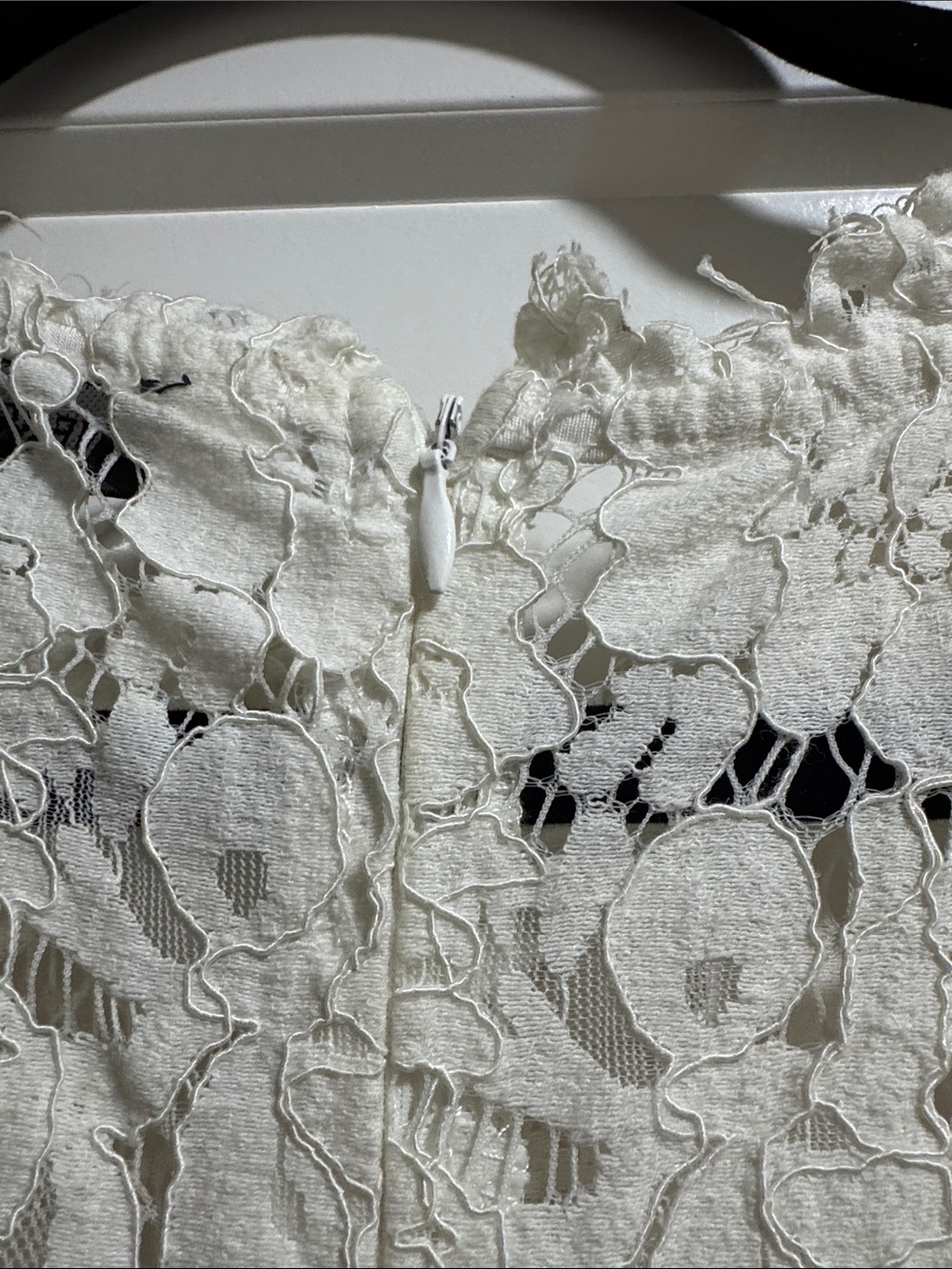 Ivory Lace Cap-Sleeve Midi Dress - Ann Taylor - Picture 8 of 9